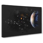 View of the Earth Paint Splash Canvas Print for Living Room Bedroom Home Office Décor, Wall Art Picture Ready to Hang, 30 x 20 Inch (76 x 50 cm)