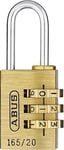 ABUS Serrure à combinaison 165/20 - cadenas en laiton - avec code numérique réglable individuellement - serrure à valise/serrure à casier - ABUS -Niveau de sécurité 3