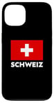 Coque pour iPhone 13 Switzerland Flag Schweiz Suisse Swiss White Red