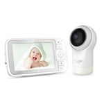 Video Baby Monitor - Hubble  Nursery View Pro 5" with Pan Tilt & Zoom in White