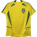 2002 Brasilien hemmatröja träningsuniform kortärmad tröja T-shirt Ronaldo NO.7 Ronaldo NO.7 S