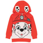 Paw Patrol Barn Hoodie med 3D-öron för barn/barn, Marshall, 3-4 år, röd Red/White 3-4 Years