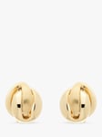 Emma Holland Polished & Satin Finish Knot Clip-On Earrings, Gold