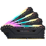 Corsair Vengeance RGB PRO 16 GB (4 x 8 GB) DDR4 3200 MHz C14 XMP 2.0 Enthusiast RGB LED Illuminated Memory Kit - Black