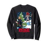 Stranger Things Christmas Peace On Earth Hopper & Demogorgon Sweatshirt