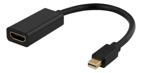 Deltaco Mini DisplayPort til HDMI adapter 0,2 m - Sort