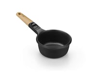 BRA Market | Casserole 16 cm, en fonte d'aluminium, antiadhésive ultra renforcée sans PFOA, adaptée à tous types de feux et induction, noire