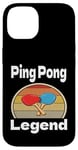 Coque pour iPhone 14 Funny Ping Pong Legend Lover Game Winner Retro Humour