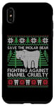 Coque pour iPhone XS Max Pull de Noël moche avec ours en molaire « Save The Molar Bear »