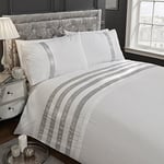 Rapport Home White Embroidered Single Bedding Quilt Cover Set Carly 2pc Duvet Cover Set