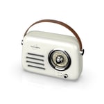 Radio Vintage portative Bluetooth beige - Neuf