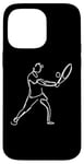 Coque pour iPhone 14 Pro Max Dessin d'un joueur de tennis