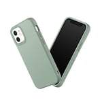 RHINOSHIELD Case Compatible with [iPhone 12 mini] | SolidSuit - Shock Absorbent Slim Design Protective Cover with Premium Matte Finish 3.5M/11ft Drop Protection Changeable Camera Rings - Sage Green