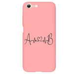 Coque rose Iphone 7 8 et SE 2020 et 2022 avec avec vos initiales et coeur