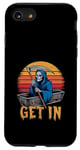 Coque pour iPhone SE (2020) / 7 / 8 Rétro coucher de soleil Get In Grim Reaper Halloween