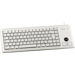 CHERRY G84-4400, Compact Keyboard with Trackball, German Layout (QWERTZ), Wired (USB-Connection), 2 Mouse Keys, Mechanical CHERRY ML Switches, Grey