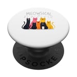 Meowsical Cat Daddy Mommy Cheshire Race Chat Musique PopSockets PopGrip Adhésif