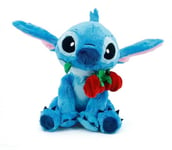 Stitch Plush Mascot With Rose 25Cm Disney Simba