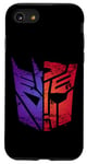 Coque pour iPhone SE (2020) / 7 / 8 Transformers Decepticon Autobot Distressed Split Retro Logo