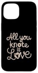 Coque pour iPhone 15 Cordon Art Macramé Artistes Tisseuses Cordon