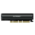 GLOTRENDS PA16 22110/2280 Adaptateur M.2 NVMe vers PCIe 4.0 X4 avec dissipateur thermique en aluminium, installation serveur PC/1U