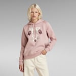 G Star Raw Womens G-Star RAW Look Book Graphic Hoodie - Pink Cotton - Size Medium