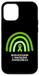 Coque pour iPhone 12/12 Pro Support de sensibilisation arc-en-ciel et ruban pour lymphome non-hodgkin