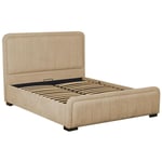 Lit coffre 160 x 200 cm - Tissu - Beige - serena ii