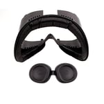 HMHAMA Support d'interface faciale VR et kit de protection faciale en mousse de cuir compatible avec Meta Quest 3, casque VR avec cache d'objectif et coussinet de nez