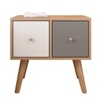 FTFTO Home Accessories Modern 2 Drawer Nightstand Nordic Bedside Table White Single and Double Pumping-Side Cabinet Locker/Storage Cabinet