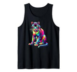 Colorful Pop Art Panther Panthers Tank Top