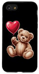 Coque pour iPhone SE (2020) / 7 / 8 Ours en peluche coeur amour joyeux Saint-Valentin