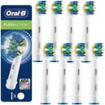 8X ORIGINAL Tandborsthuvuden FÖR ORAL-B FLOSS ACTION ELEKTRISK TANDBORSTE