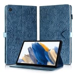 Rostsant Coque Samsung Tab A8 2022 Housse en Cuir PU Portefeuille Magnétique avec Porte-Stylo Etui Tablette pour Samsung Galaxy Tab A8 10.5 Pouces 2022 SM-X200 / SM-X205 - Bleu