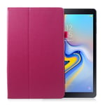 Samsung Galaxy Tab A 10.5 skyddshölje syntetläder stående - Rosenröd