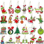 24 st Grinch Julgransdekorationer Grinch Julgranspynt - Julgranshängande Dekorationer Grinch Whoville Julpynt  (FMY)