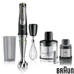 Braun Multi Quick Hand Blender 1200W Easy Click System 5 Attachments MQ9138XI