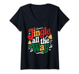 Womens Jingle All The Way - Funny Festive Humor Design V-Neck T-Shirt