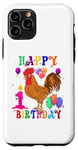 Coque pour iPhone 11 Pro Poulet 1 an 1e anniversaire fille poulet