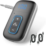 Car Bluetooth 5.3 Adapter,Mini Bluetooth Car Receiver,Bluetooth Car Adapter for