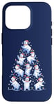 Coque pour iPhone 16 Pro Ours polaire Arbre de Noël Drôle Ours de glace Vacances