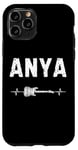 Coque pour iPhone 11 Pro Anya Guitare Battement De Coeur Musique Guitariste