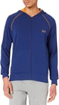 New HUGO BOSS Men blue thin Sweatshirt H Logo Hoodie hooded tracksuit top Medium