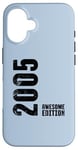 Coque pour iPhone 16 20 Years 20th Birthday Old Man Woman 2005