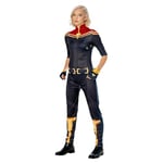 Rubie's - Avengers Officiel - Déguisement Captain Marvel Adulte Femme - Taille M - Costume Rouge et Bleu - Pour Halloween, Carnaval - Idée Cadeau Noël