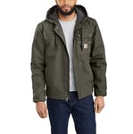 Carhartt Veste de Travail en Toile Lourde délavée avec Doublure Sherpa Coupe décontractée Relaxed Fit Washed Duck Lined Utility Jacket, Verre Mousse, M Homme