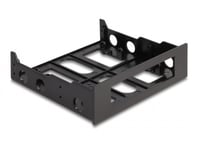 DELOCK – Mounting frame for 3.5" floppy in 5.25" space, black (18136)