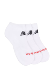 New Balance Kids' Everyday Trainer Socks, Pack of 3, Bright White