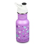 Klean Kanteen Klean Kanteen Kid Classic Narrow 355ml (w/kid Sport Cap) - Orchid Hearts - Barn - OneSize- Naturkompaniet