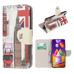 Samsung Wonderland Galaxy M31s flip kuoret - Big Ben Ja Iso-Britannian Lippu Monivärinen